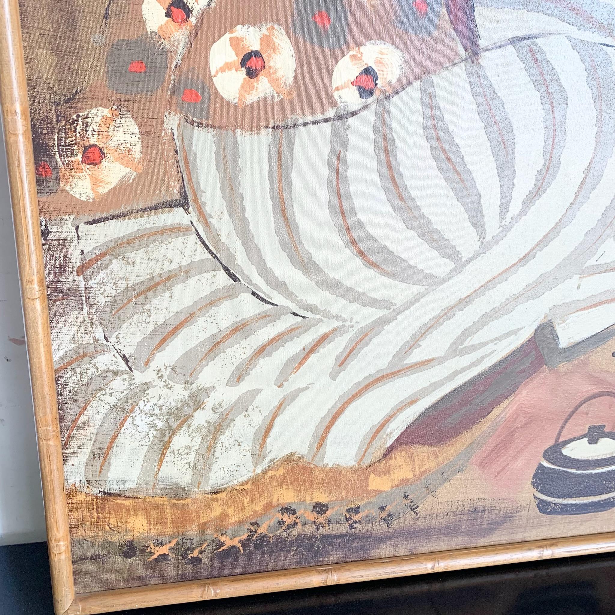 Vintage Japonisme signiert und gerahmt Gemälde von Lee Reynolds im Angebot 2