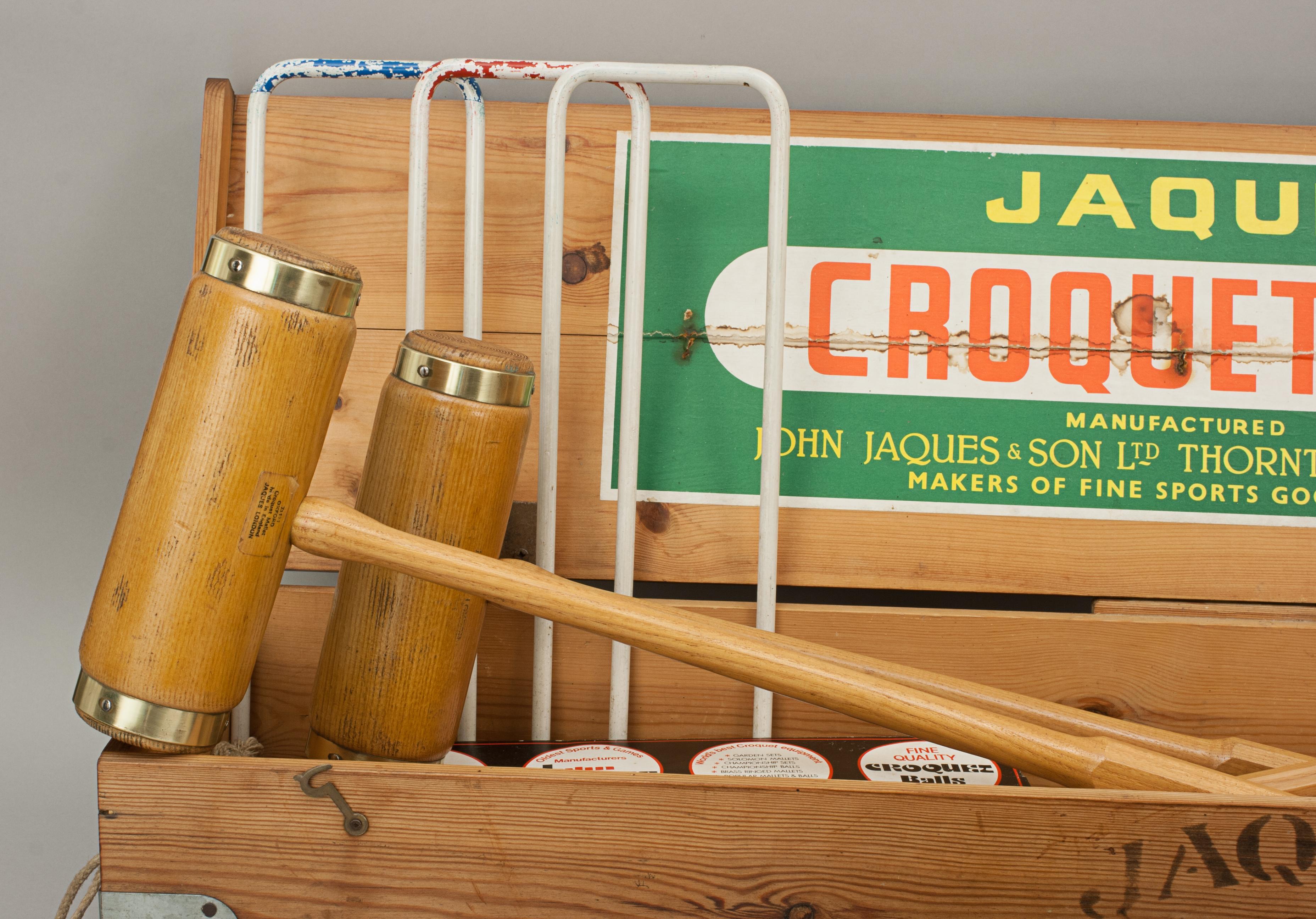 vintage jaques croquet set