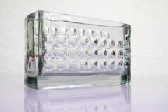 Vaso di vetro vintage Jardiniere, di Rudolf Jurnikl, Rudolfova Hut, Repubblica Ceca