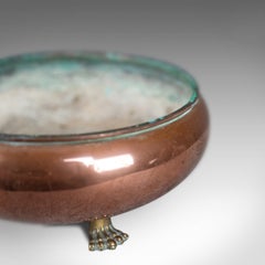 Vintage, Jardinière, Plant Stand, English, Copper, Brass, Bowl, circa 1930