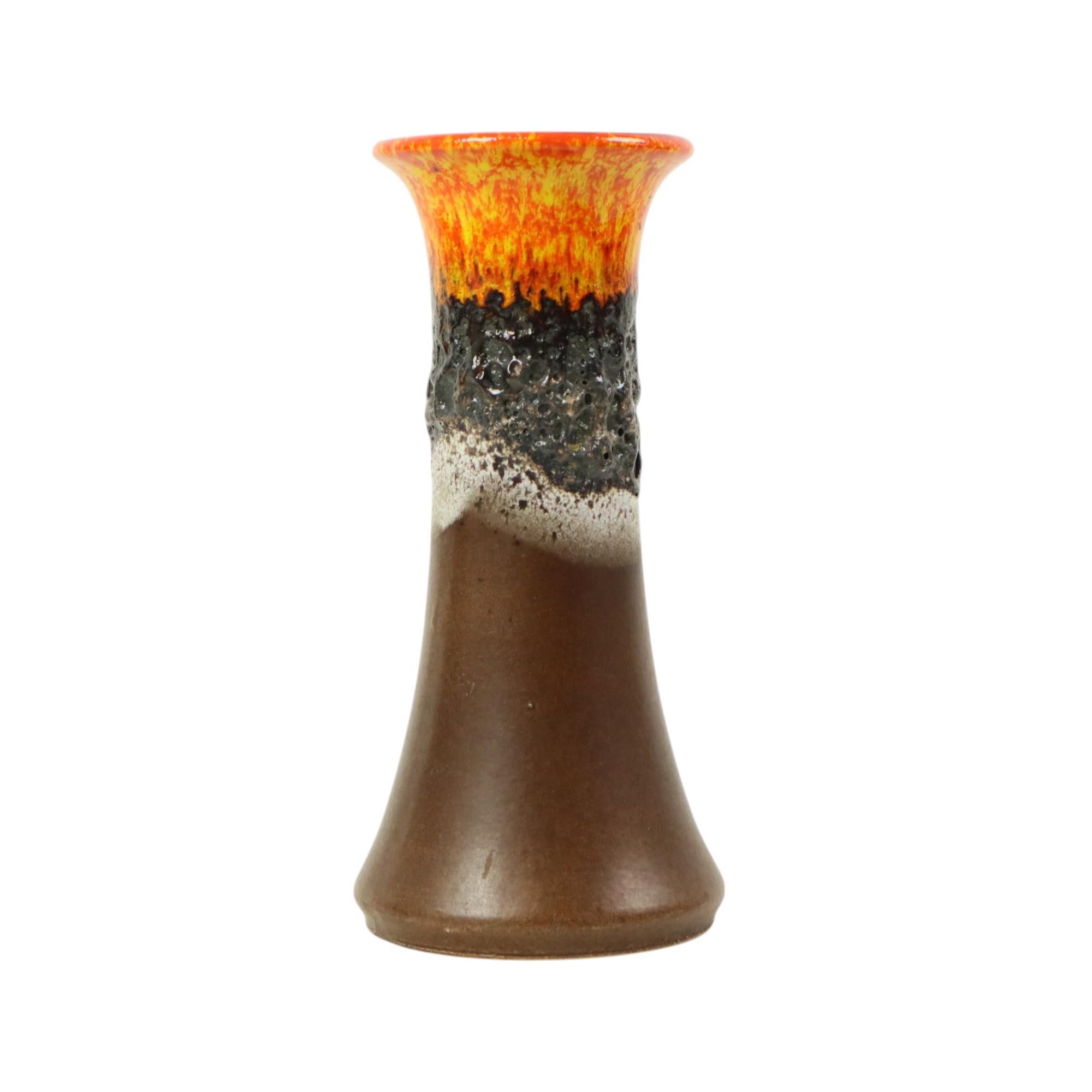 Smaltato Vaso Jasba d'epoca in lava grassa Ceramica Germania Ovest 02010-24 in vendita