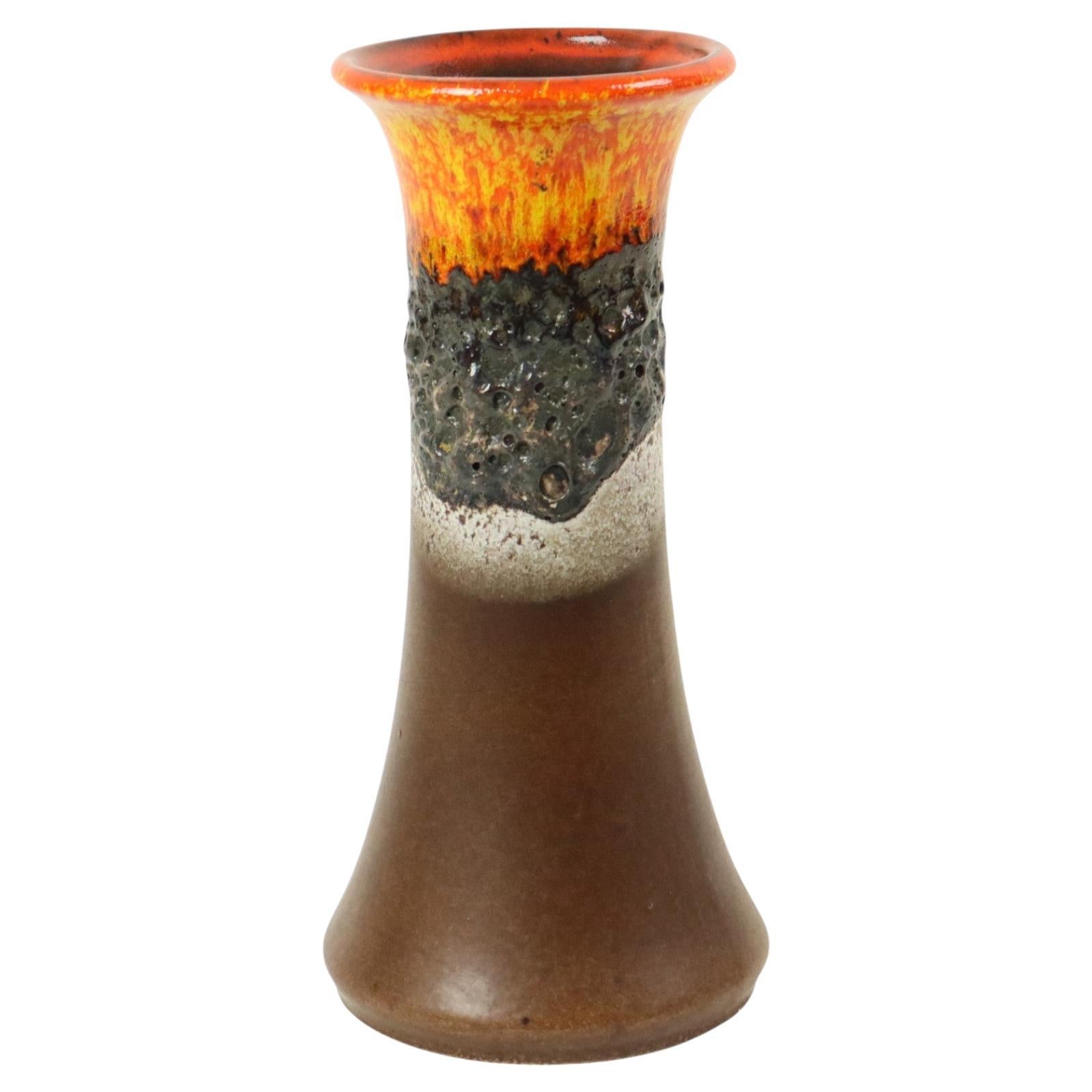 Vaso Jasba d'epoca in lava grassa Ceramica Germania Ovest 02010-24