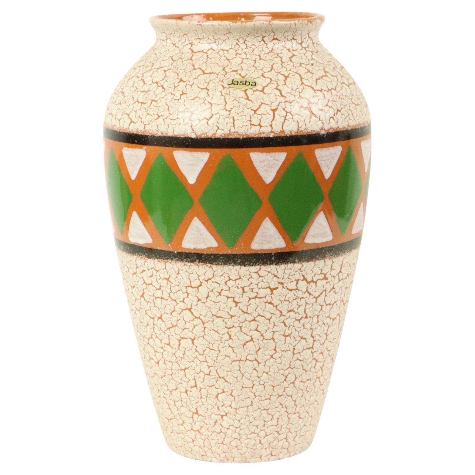 Vintage Jasba Vase West Germany Ceramics Craquelé 106-35