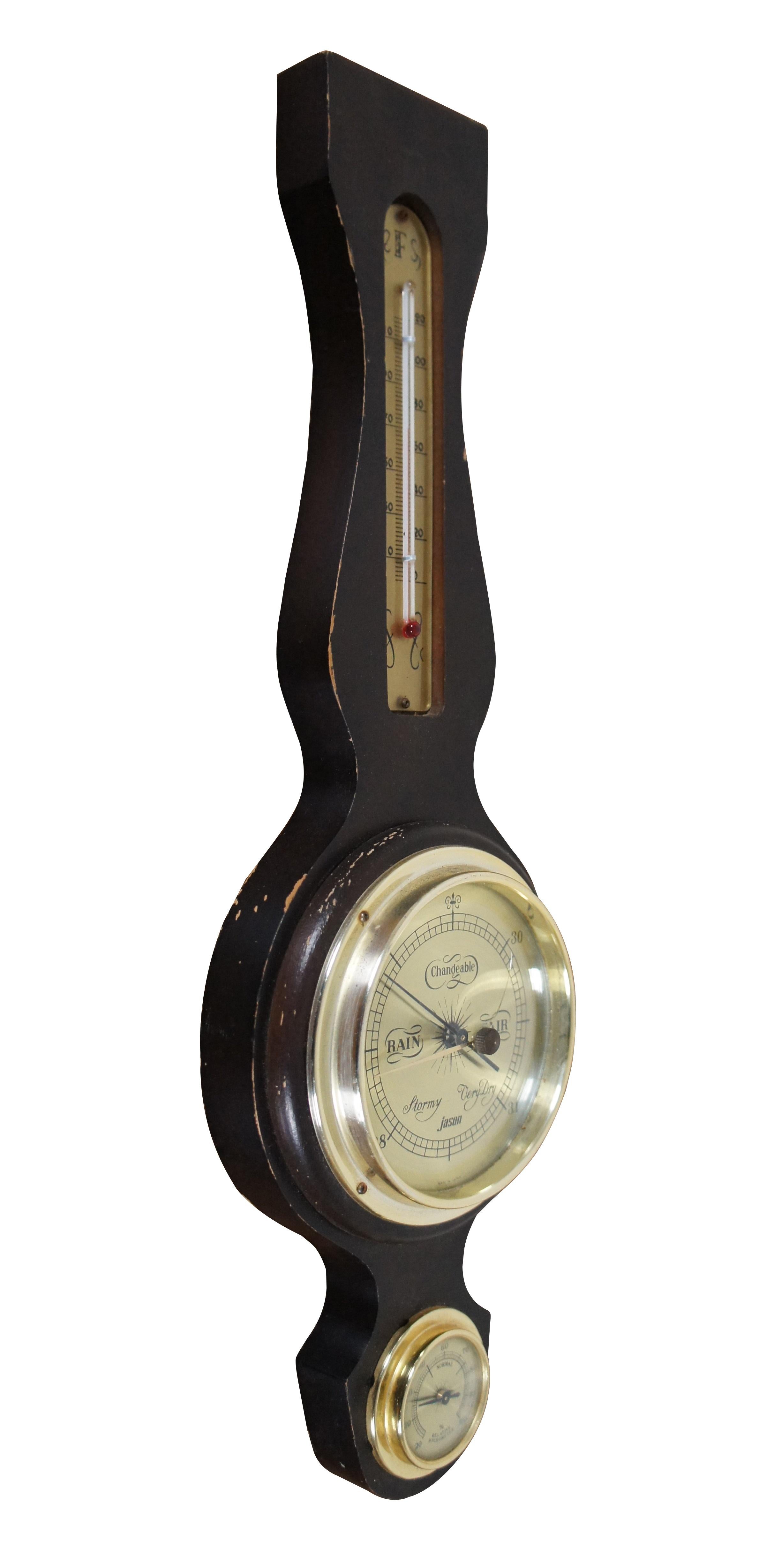 Vintge Jason banjo barometer / hygrometer / thermometer humidity weather station.

Dimensions
5.5