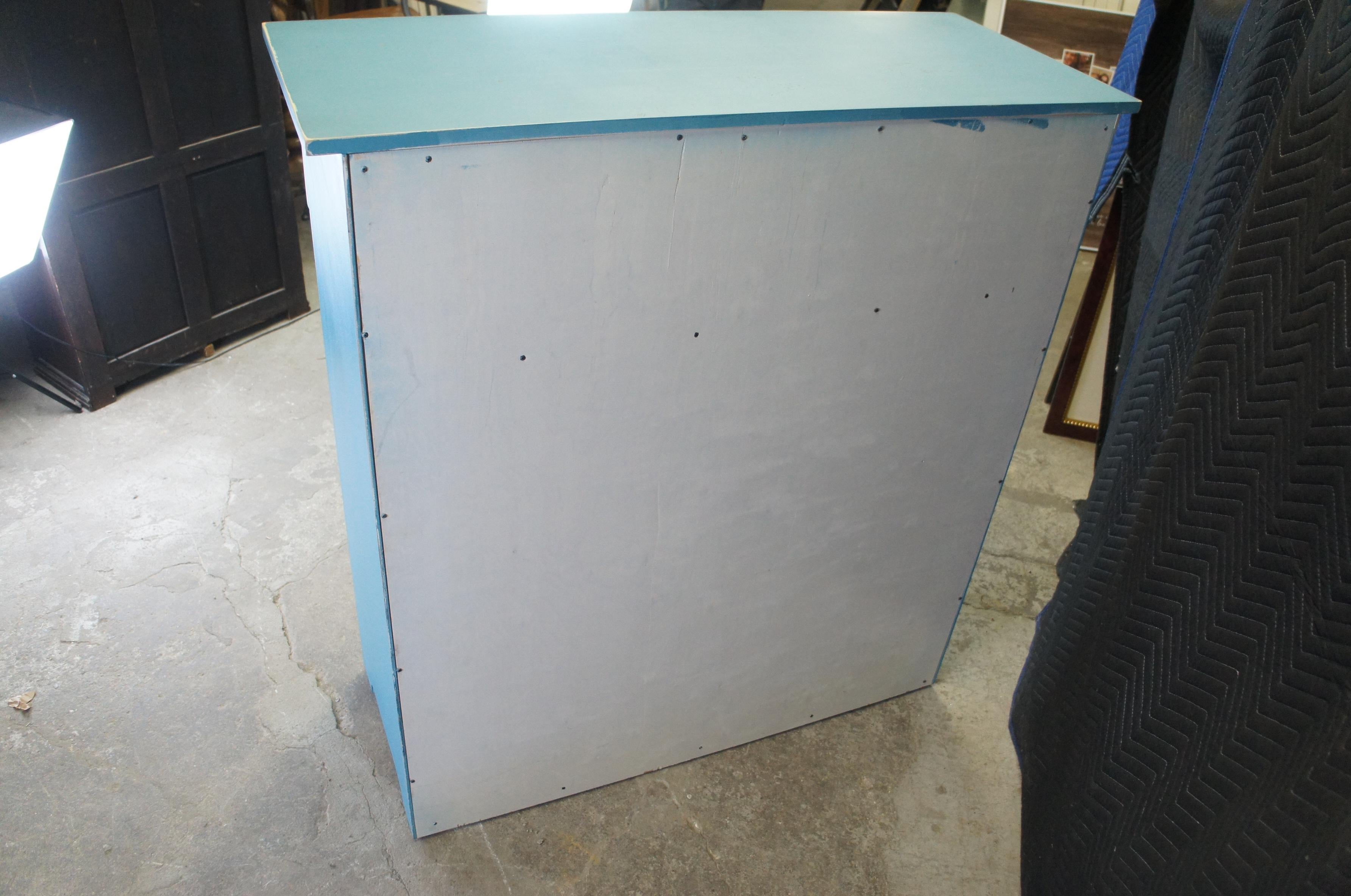 Vintage Jaspe Azul Jelly Armario Armario Curio Expositor Mesa Consola Buffet en venta 5