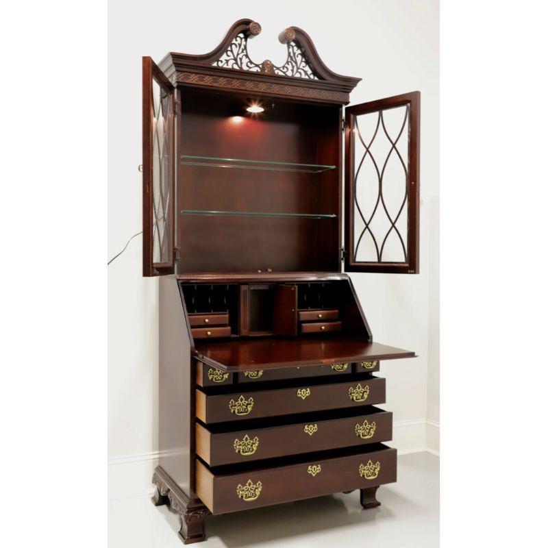 American JASPER Solid Cherry Chippendale Style Secretary Desk