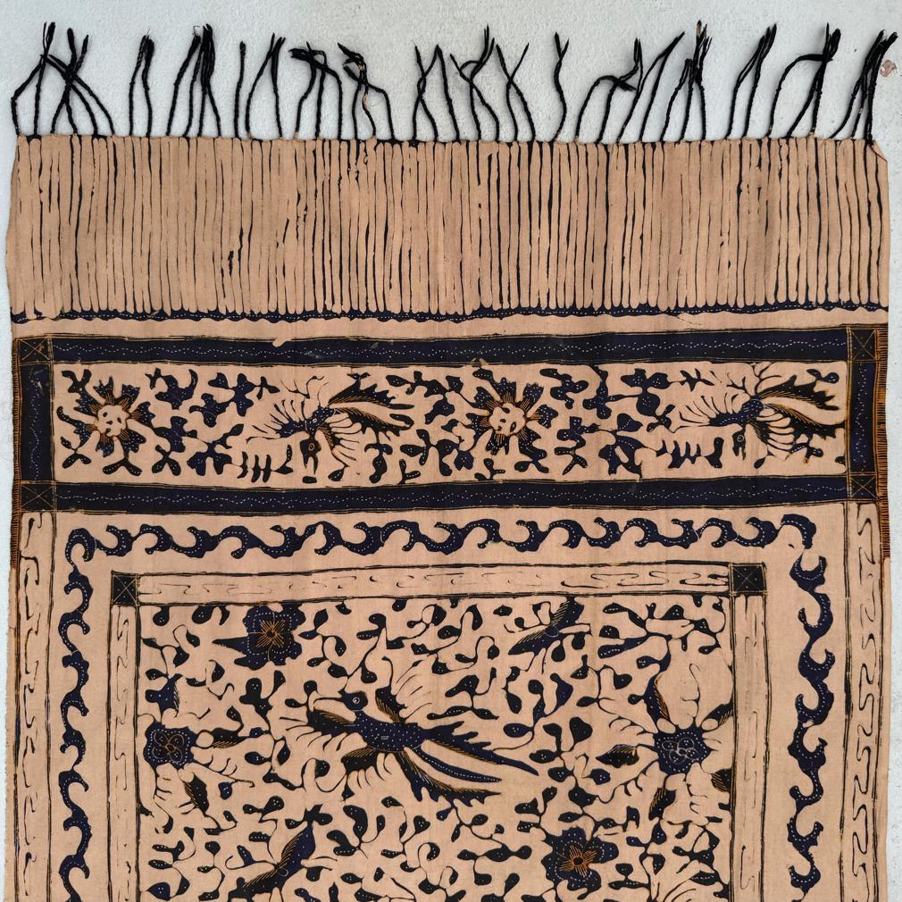 Cotton Vintage Javanese Kain Panjang and Matching Selendang Batik Tulis, Cirebon For Sale