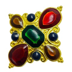 Vintage JAY STRONGWATER colgante esmaltado en oro firmado joya mogol potenciador