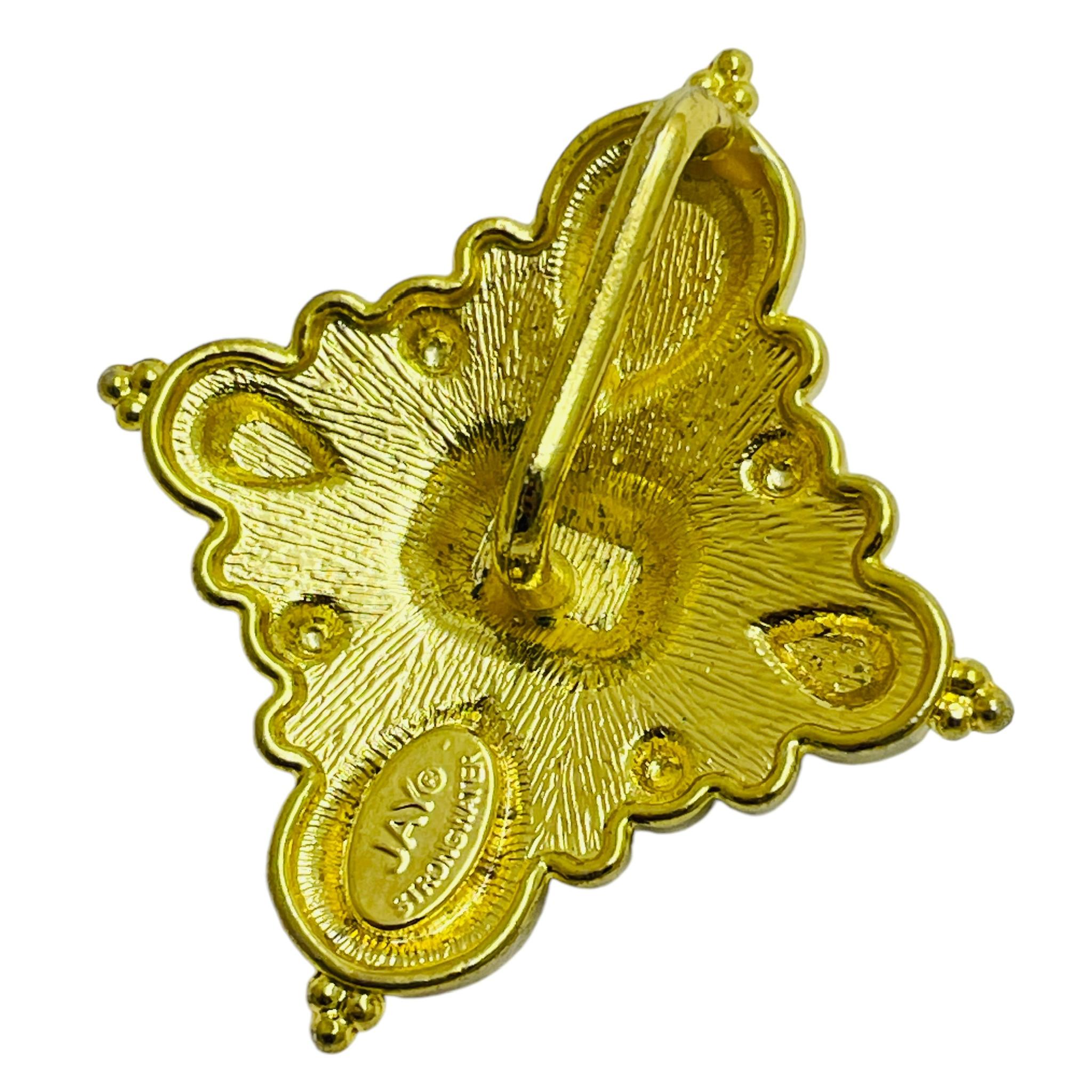 Pendentif joail mogul vintage JAY STRONGWATER signé en or et émail Bon état - En vente à Palos Hills, IL
