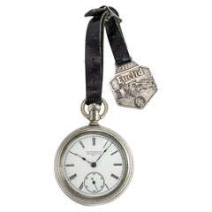 Antique J.D. Burritt Brooksville Fla. 59MM Silver Manual Winding Pocket Watch