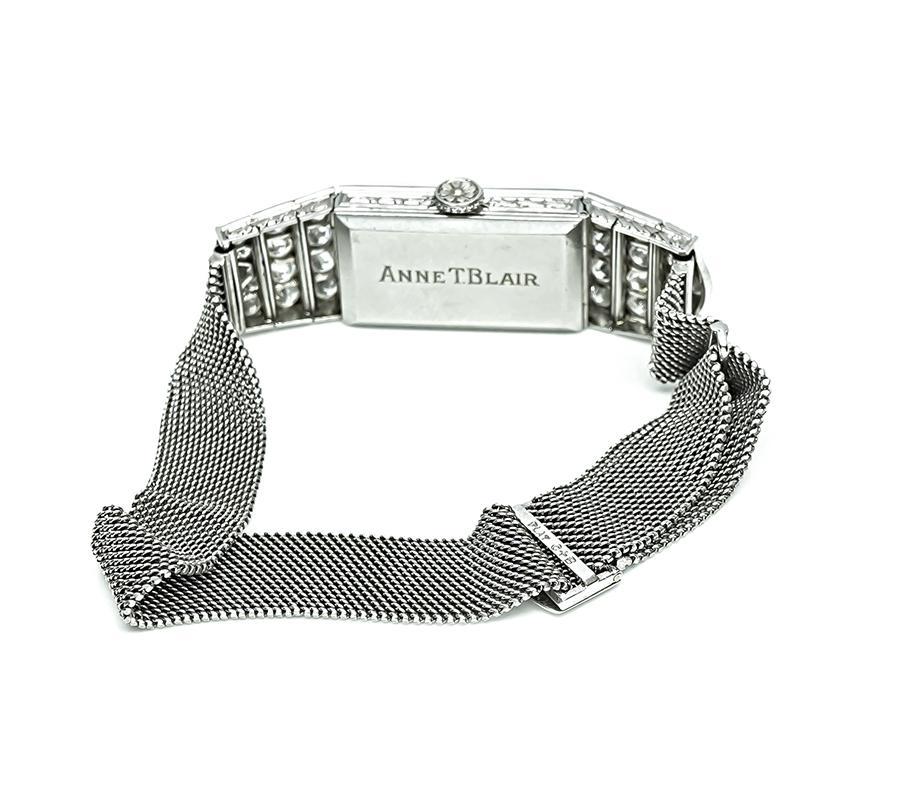 Vintage By Montre Caldwell 3.00ct Diamond Platinum Bon état - En vente à New York, NY