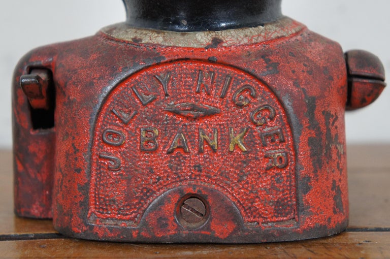 Vintage J.E. Stevens Jolly Painted Cast Iron Americana
