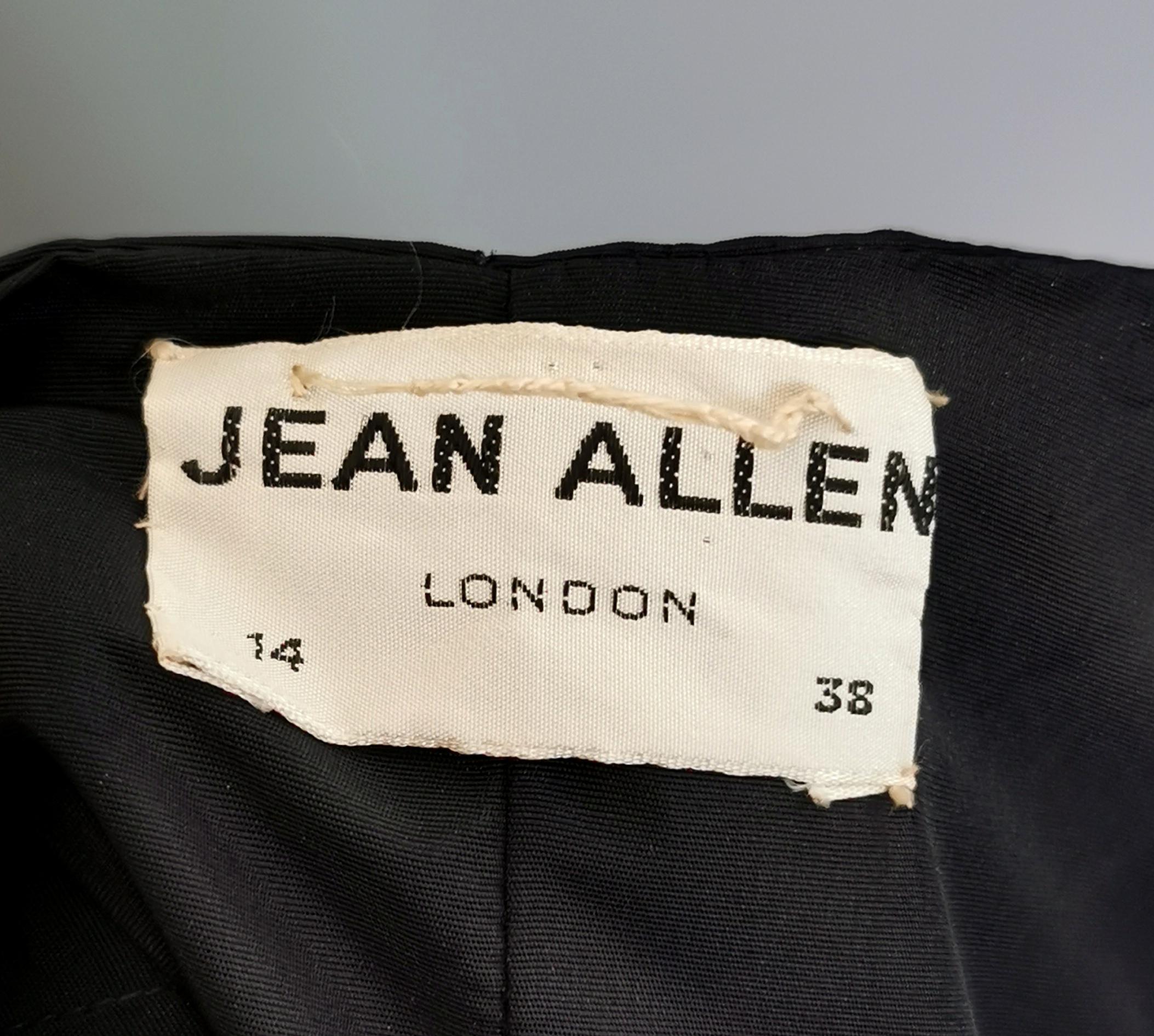 Women's Vintage Jean Allen cocktail dress, beaded, Black velvet  For Sale