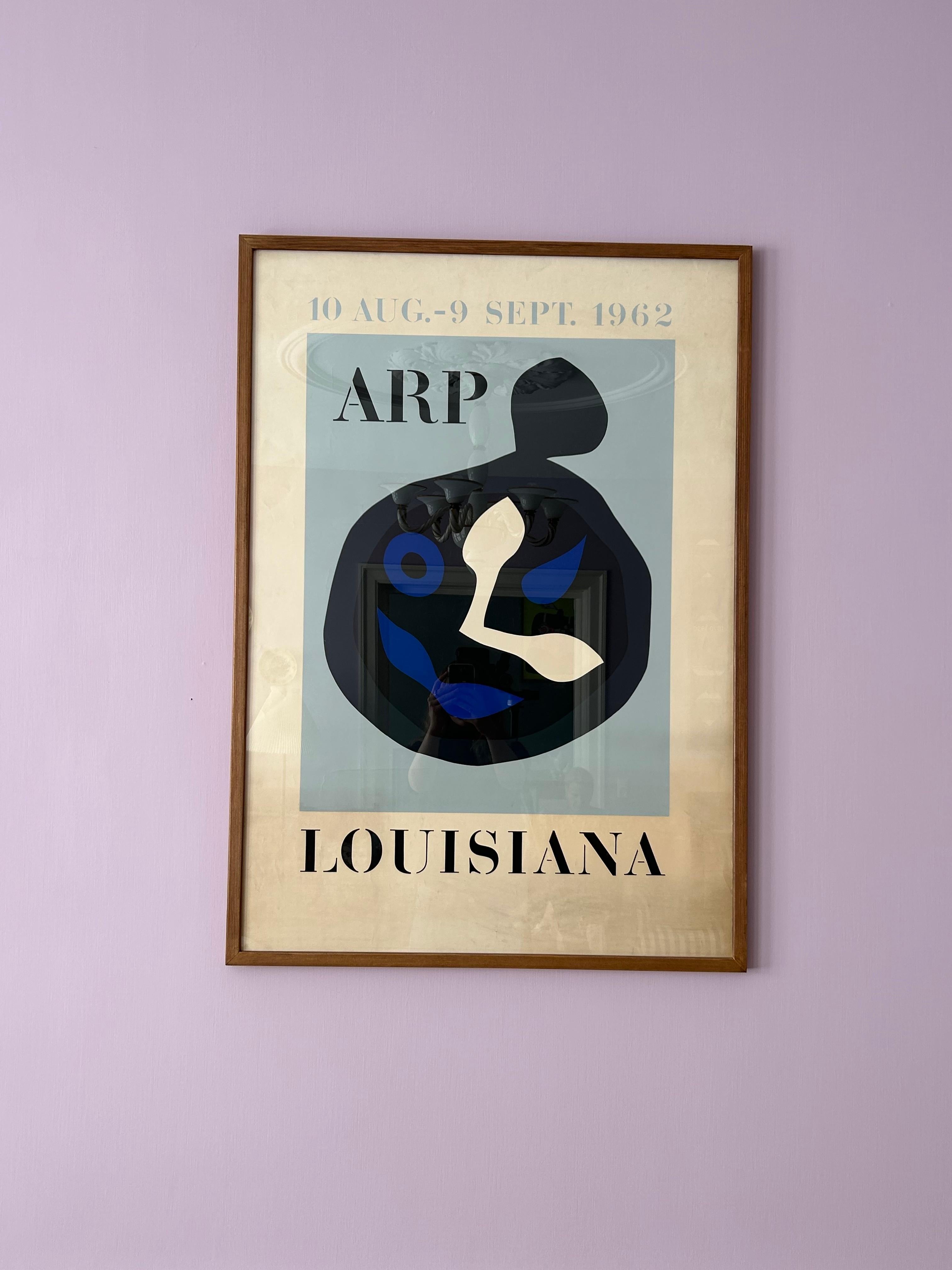 Vintage Jean Arp Louisiana Museum Exhibition Poster “Arp”, Denmark, 1958 In Good Condition For Sale In Copenhagen K, DK