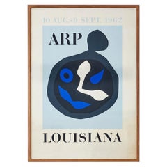 Vintage Jean Arp Louisiana Museum Exhibition Poster “Arp”, Denmark, 1958