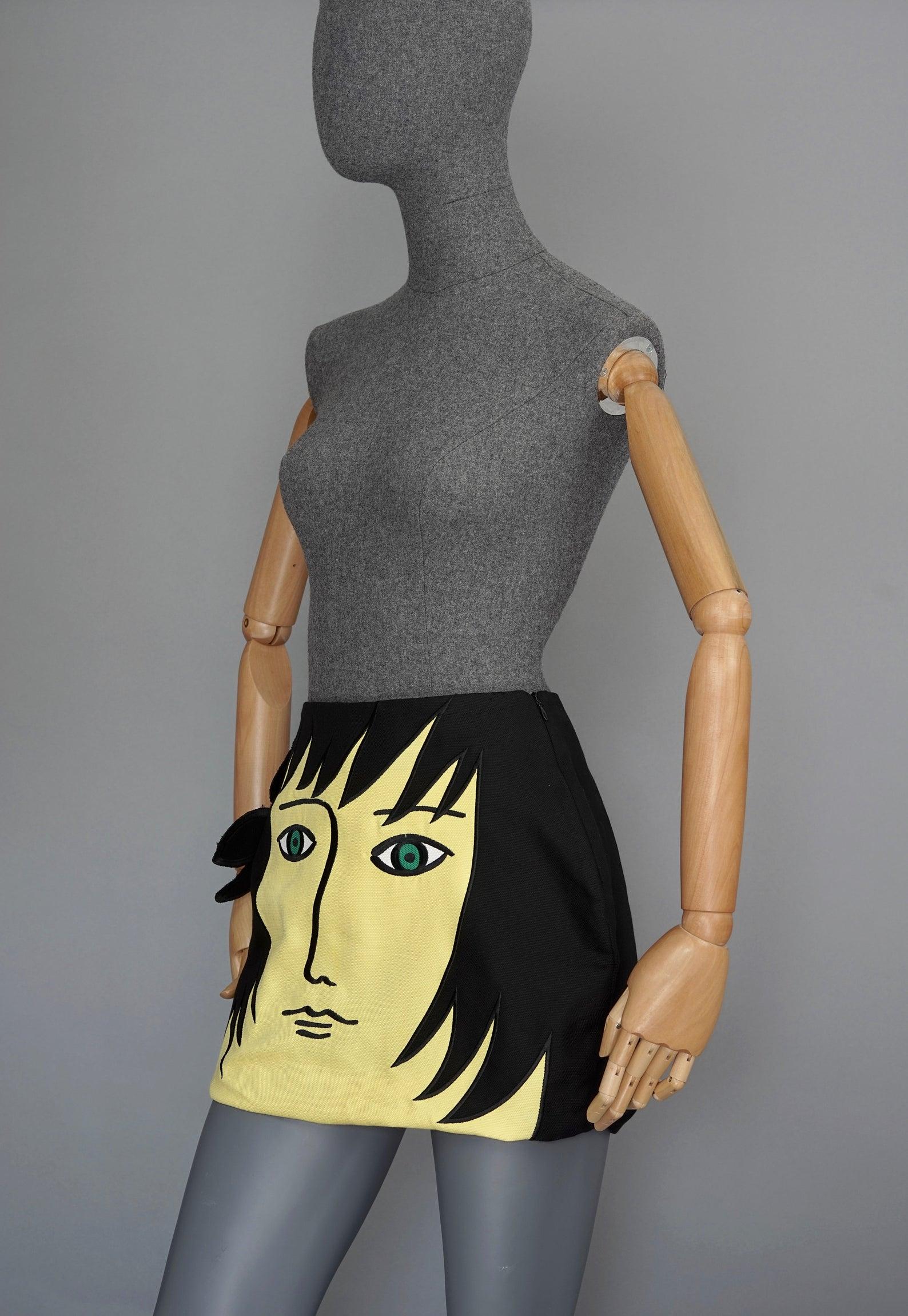 Vintage JEAN CHARLES de CASTELBAJAC Lady Face Novelty Skirt In Excellent Condition In Kingersheim, Alsace