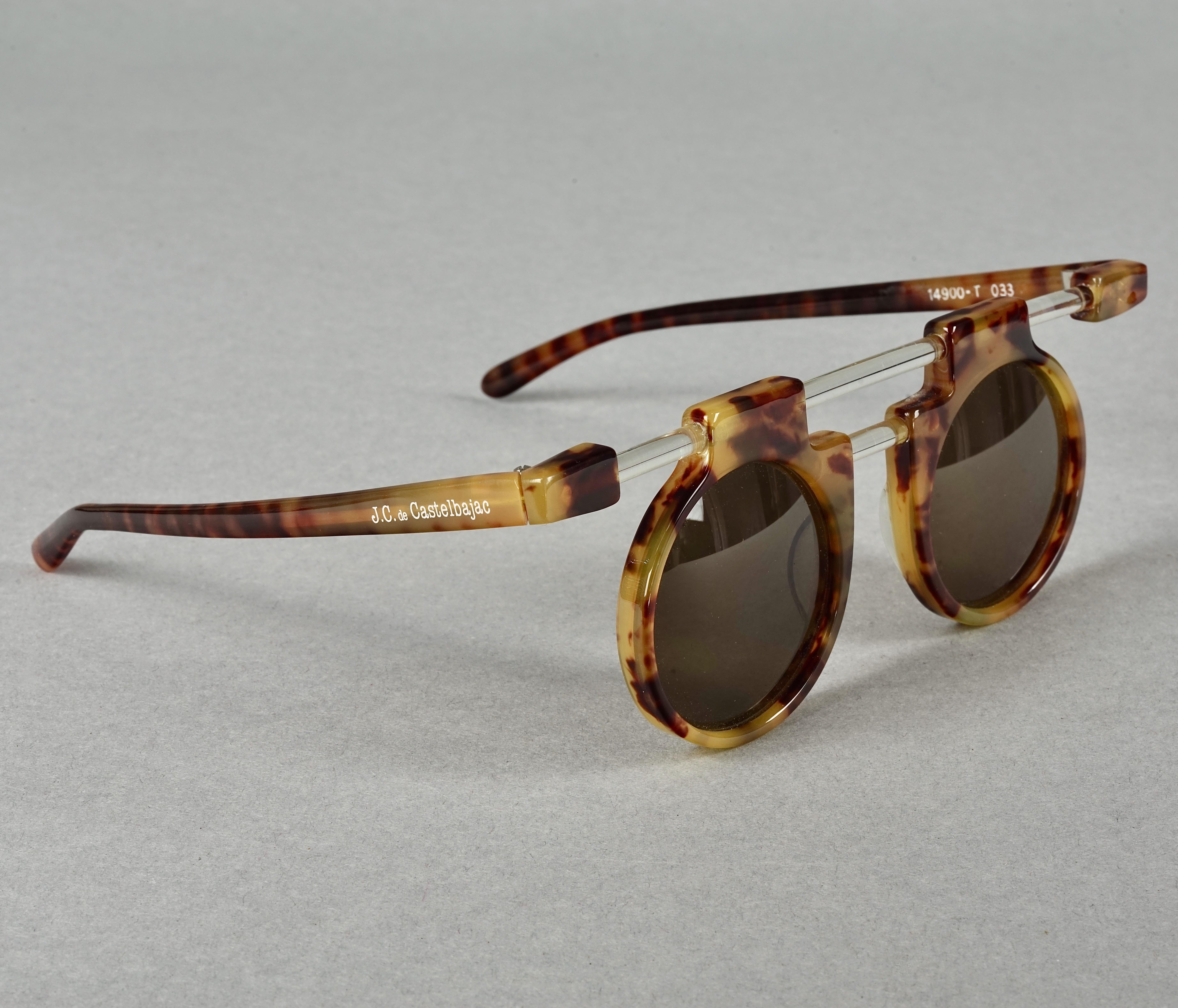 Vintage JEAN CHARLES de CASTELBAJAC Lucite Tortoiseshell Futuristic Sunglasses 1