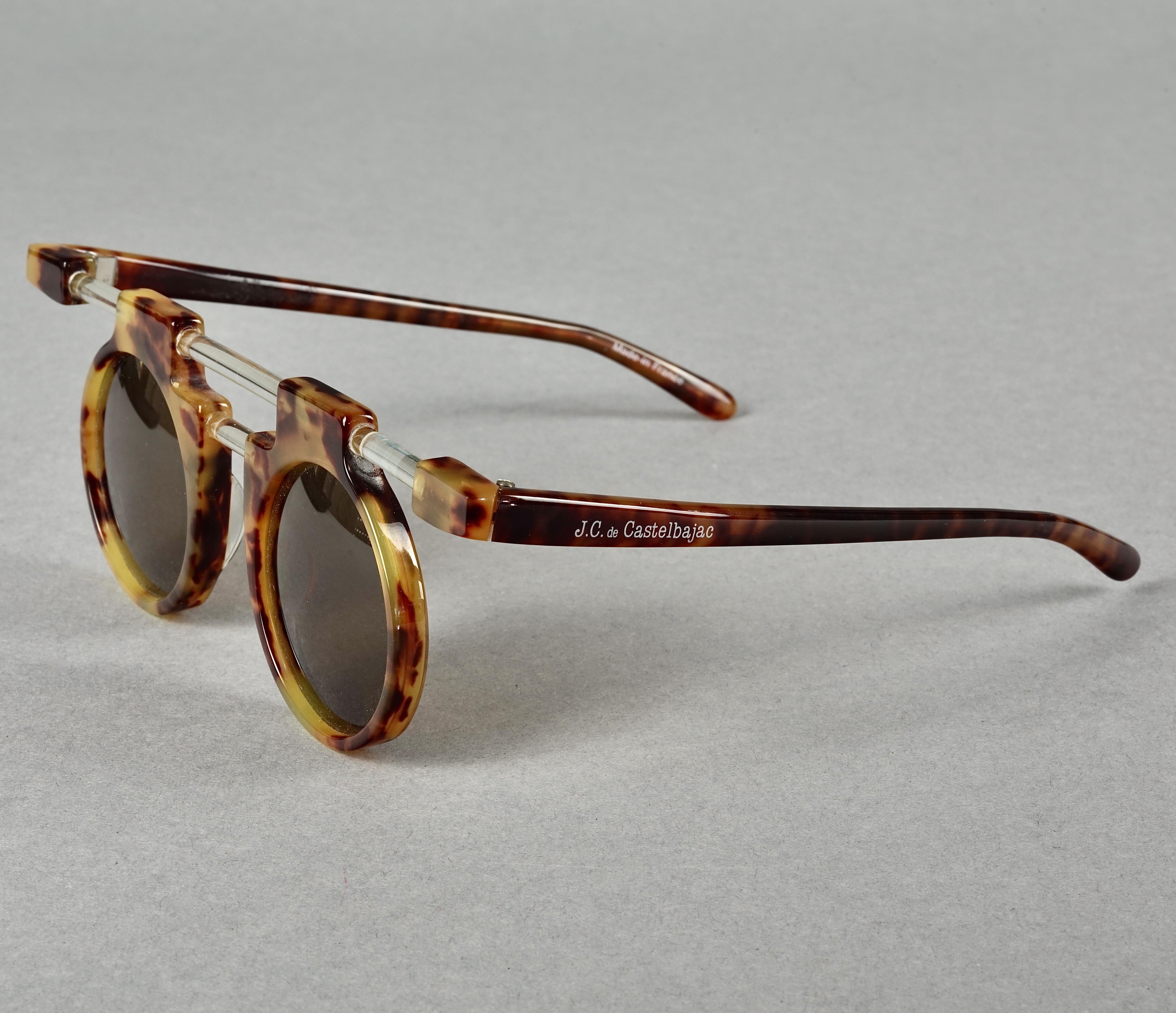 Vintage JEAN CHARLES de CASTELBAJAC Lucite Tortoiseshell Futuristic Sunglasses 2