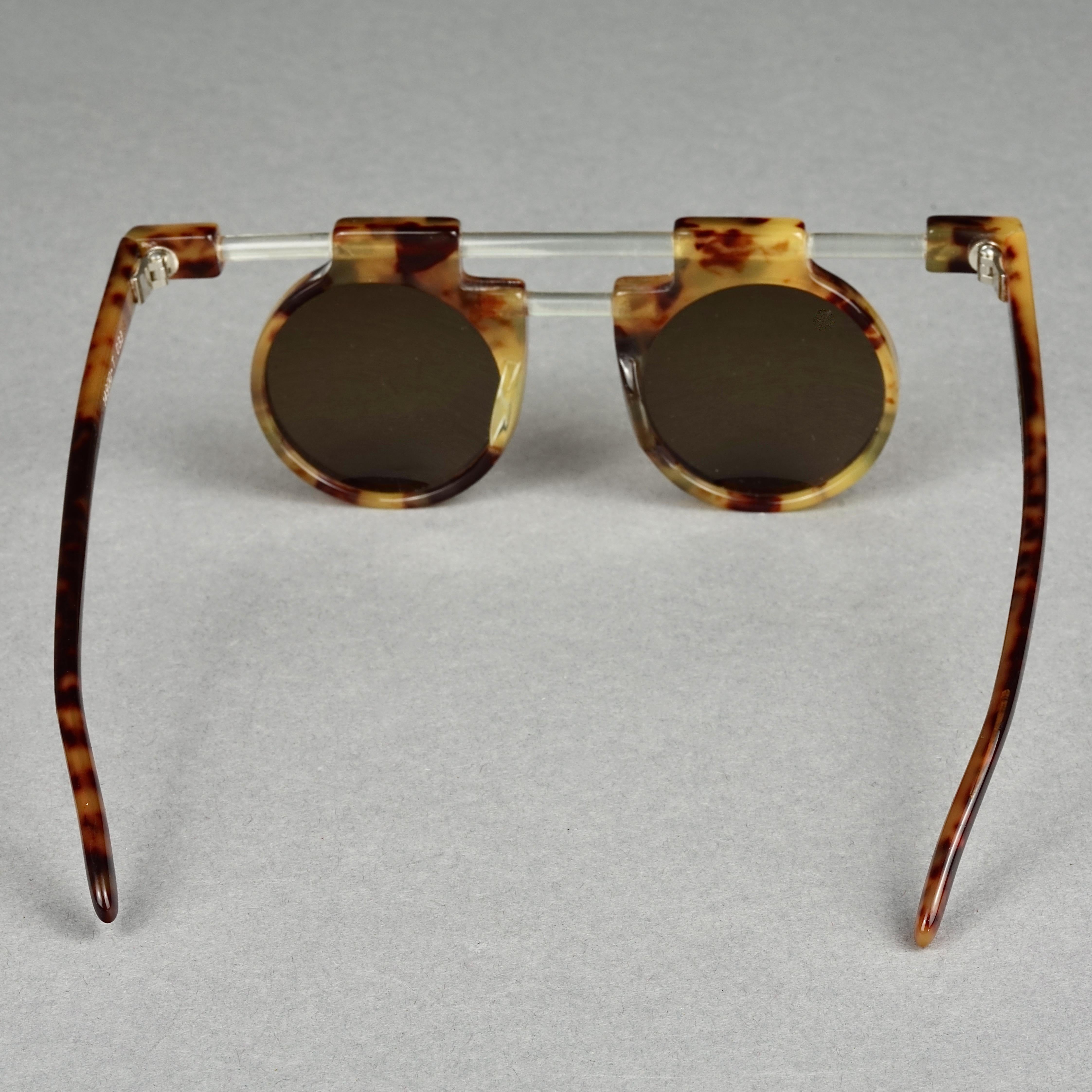 Vintage JEAN CHARLES de CASTELBAJAC Lucite Tortoiseshell Futuristic Sunglasses 3
