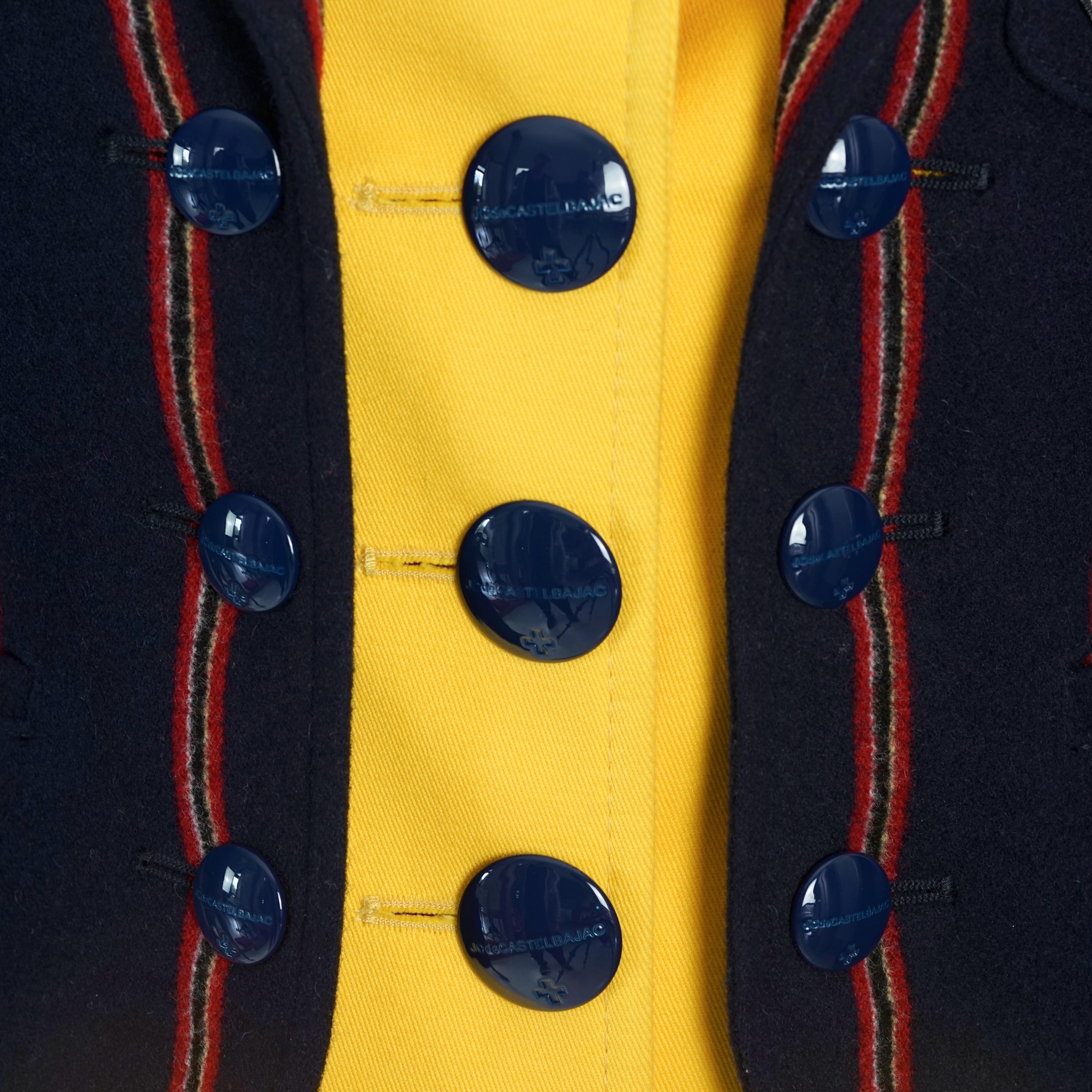 Vintage JEAN CHARLES De CASTELBAJAC Trompe L'oeil College Blazer Jacket For Sale 2
