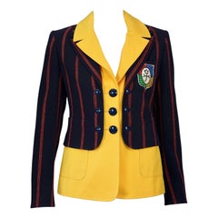 Veste blazer vintage JEAN CHARLES De CASTELBAJAC Trompe L'oeil College