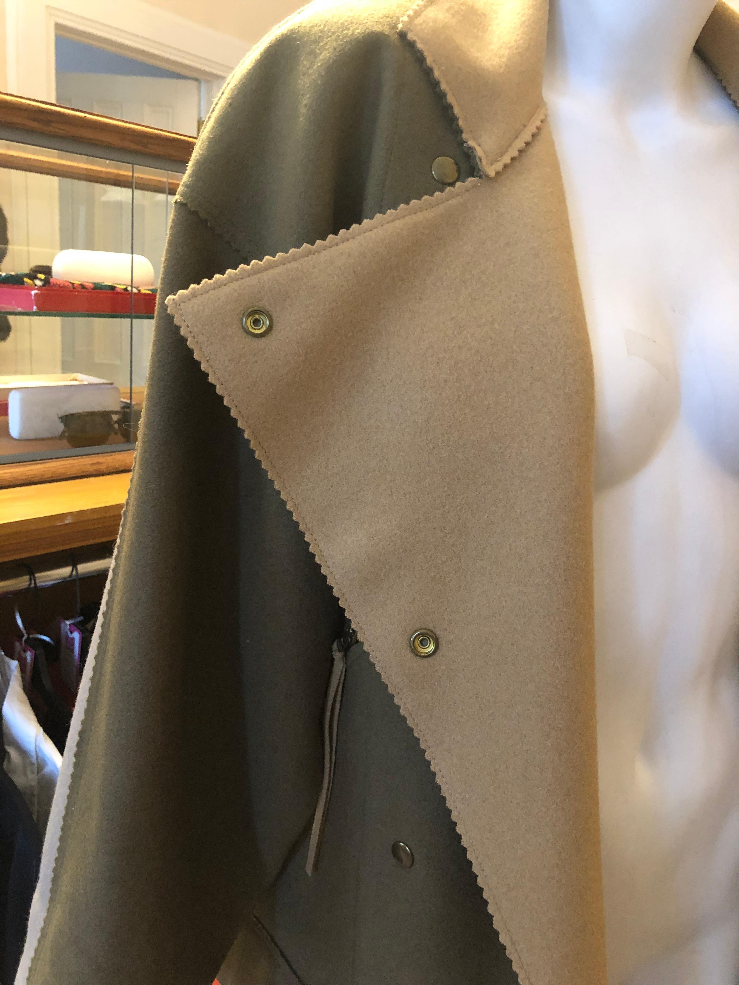 Brown Jean-Charles de Castelbajac Virgin Wool Two-Tone Embroidered Jacket