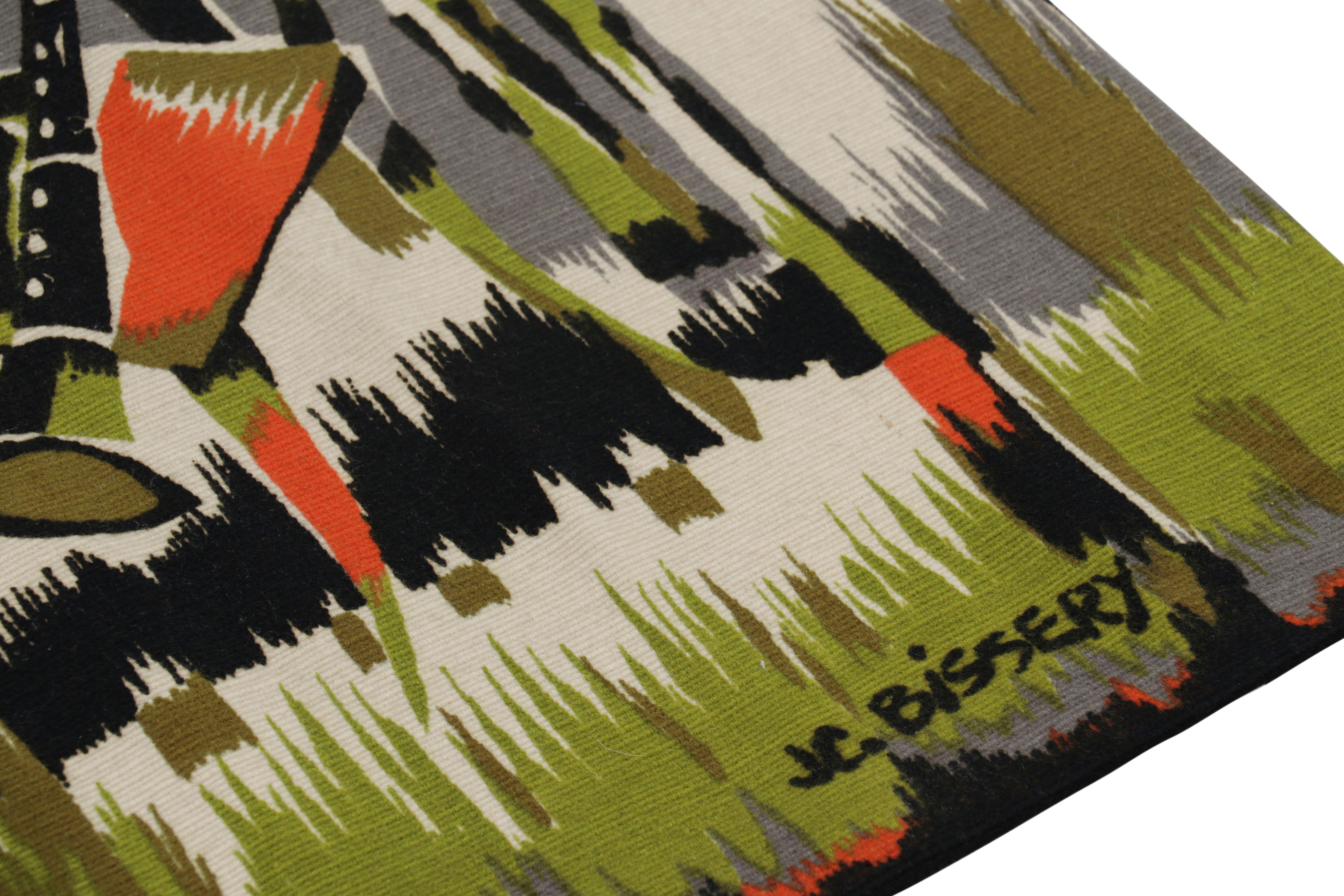Mid-20th Century Vintage Jean Claude Bissery Pictorial Tapestry “Musique champêtre”  Rug & Kilim For Sale