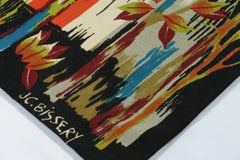 Vintage Jean Claude Bissery Signed Pictorial Tapestry "Bûcheron"- Rug & Kilim