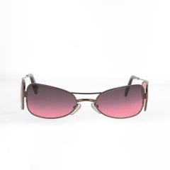 Vintage Jean-François Rey 1990s Unisex Pink Gradient Metal Sunglasses