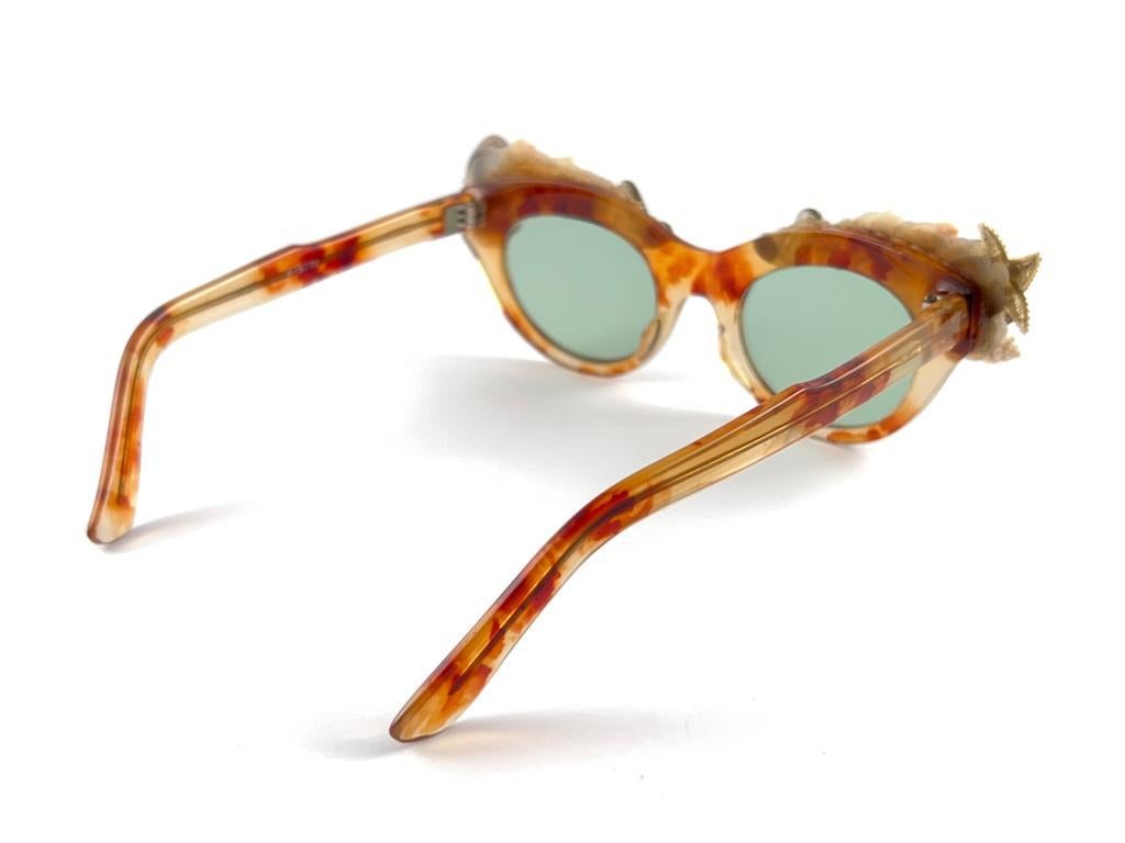 Lunettes de soleil vintage Jean LoNVERT pour Kems œil de chat, fabriquées en France, années 1980 en vente 2