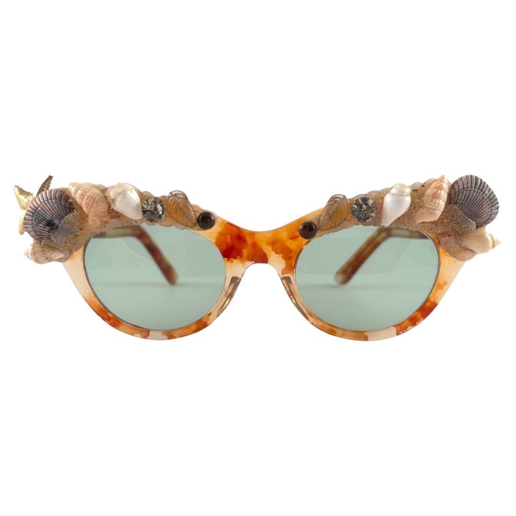 Lunettes de soleil vintage Jean LoNVERT pour Kems œil de chat, fabriquées en France, années 1980 en vente