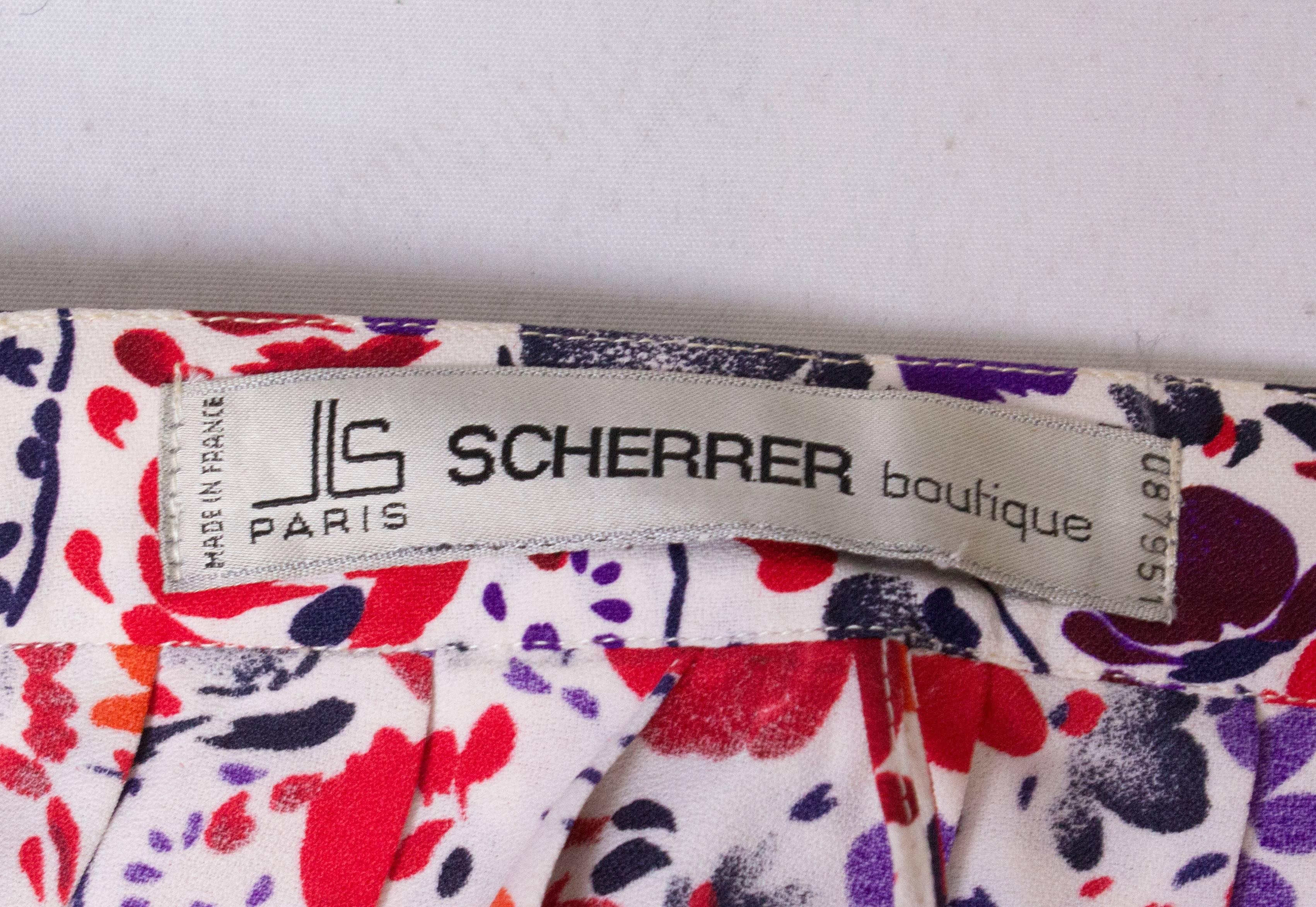 Vintage Jean Louis Scherer Numbered  Floral Skirt For Sale 4