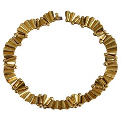 Collana a girocollo articolata con maglie cilindriche Jean-Louis Scherrer d'epoca