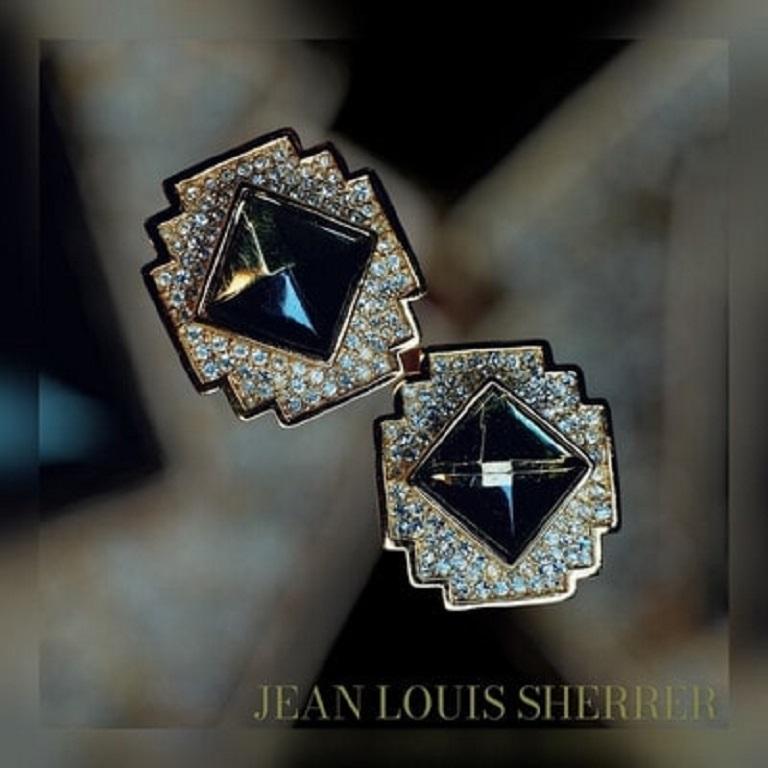 Lunettes Vintage Jean-Louis Scherrer 104 - Ovale Bleu/Or - NOS Unisexe