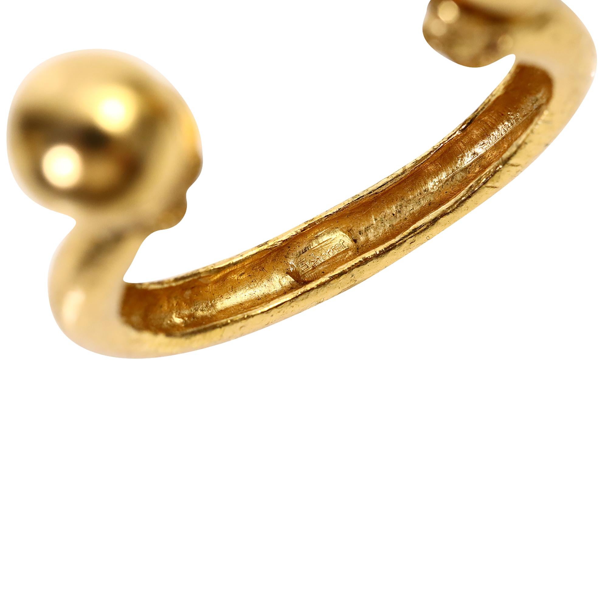 Bracciale vintage Jean-Louis Scherrer a due sfere circa anni '80 in vendita 3