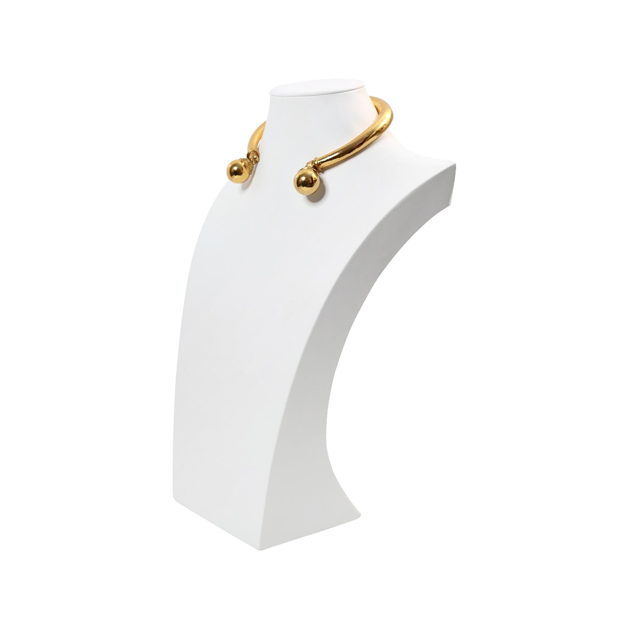 Vintage By Jean Louis  Scherrer Choker-Halskette mit zwei Kugeln, ca. 1980er Jahre im Angebot 2