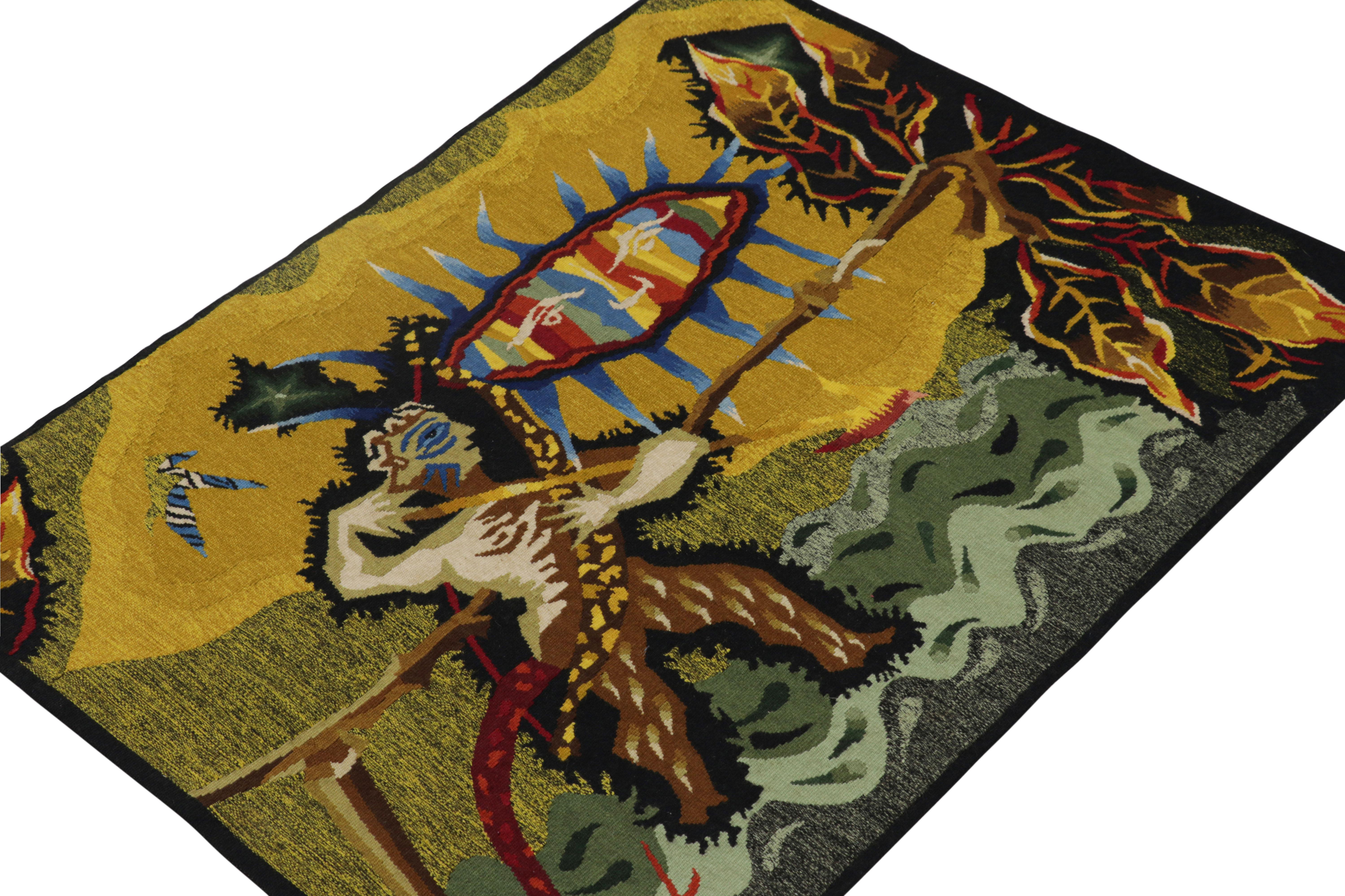 Hand-Woven Vintage Jean Lurcat Pictorial Tapestry “The Bribeur”  Rug & Kilim For Sale