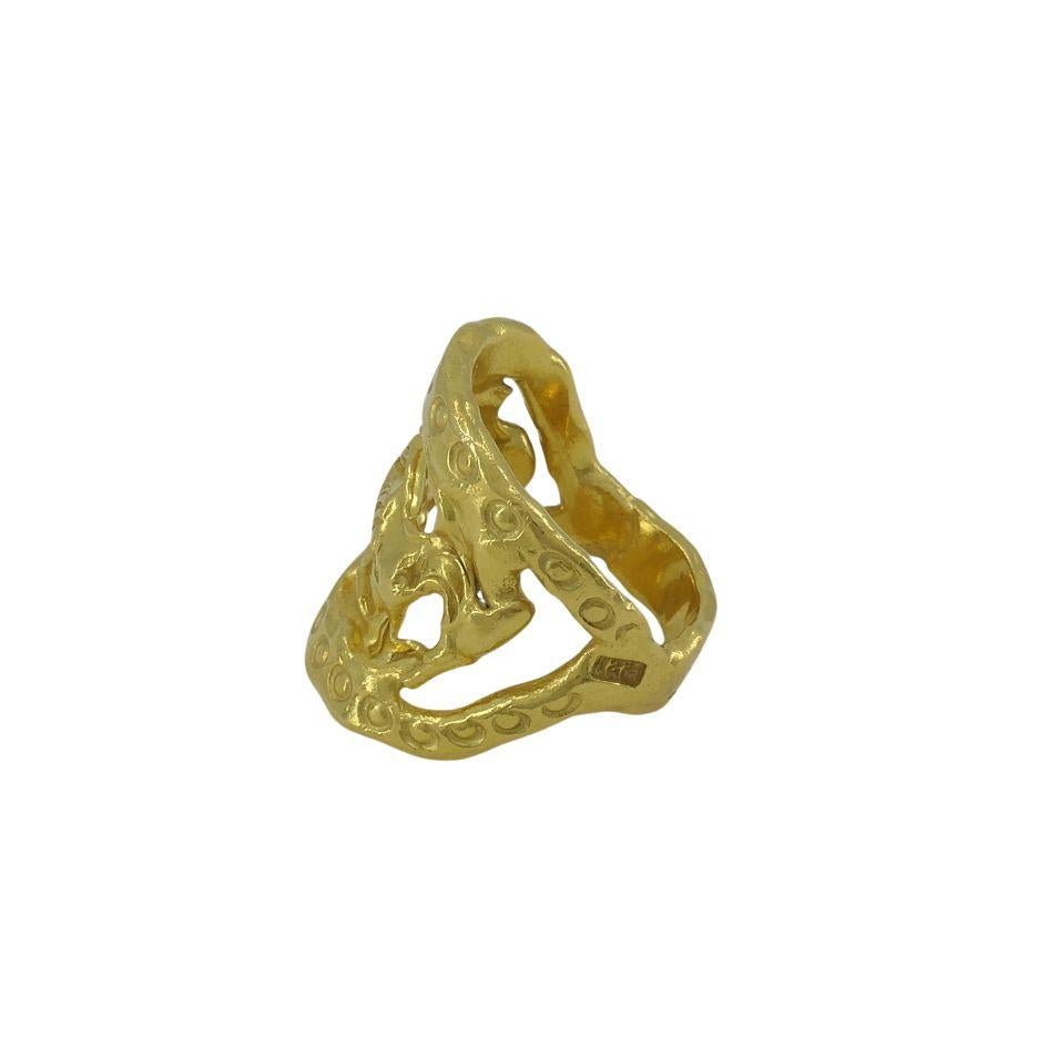 Vintage Jean Mahie 22k Darling Monsters Ring For Sale 1