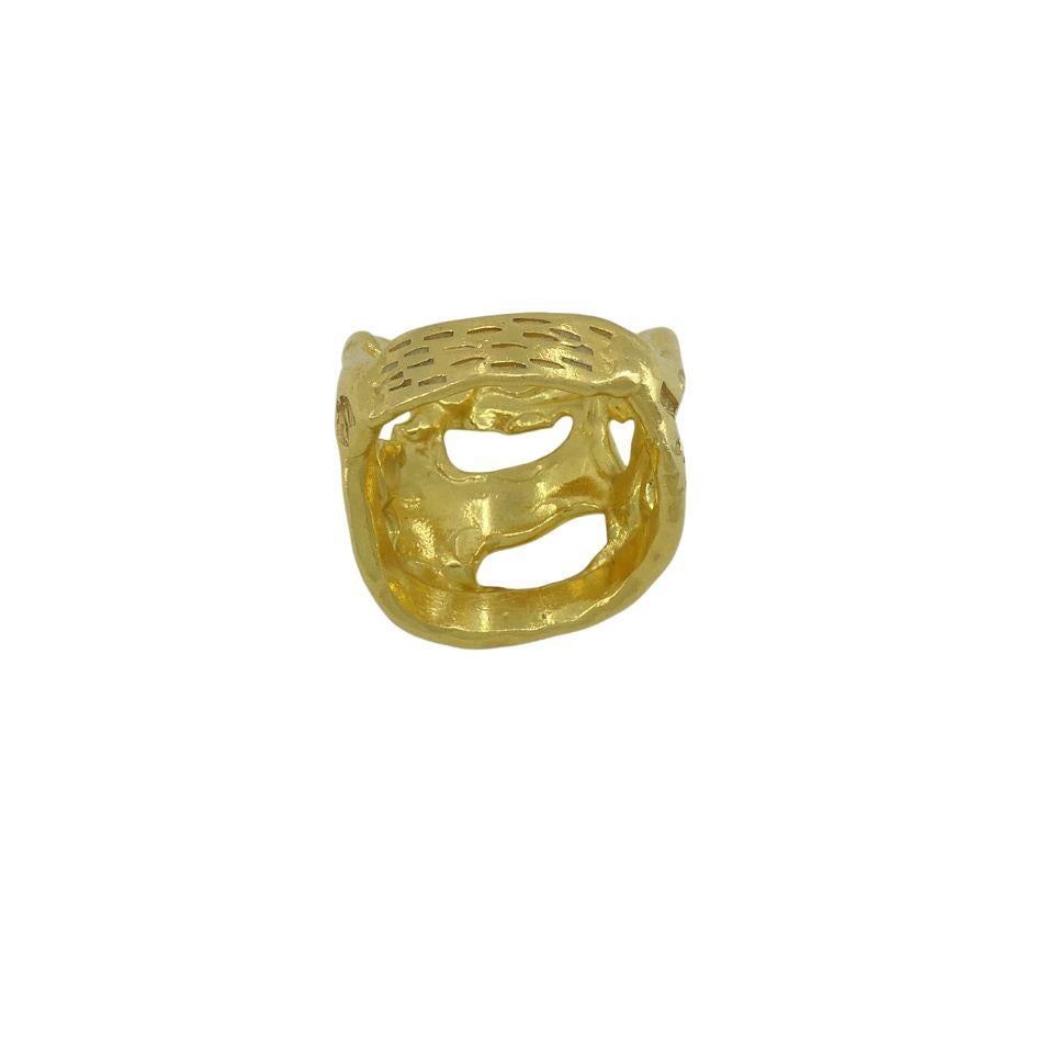 Vintage Jean Mahie 22k Darling Monsters Ring For Sale 3