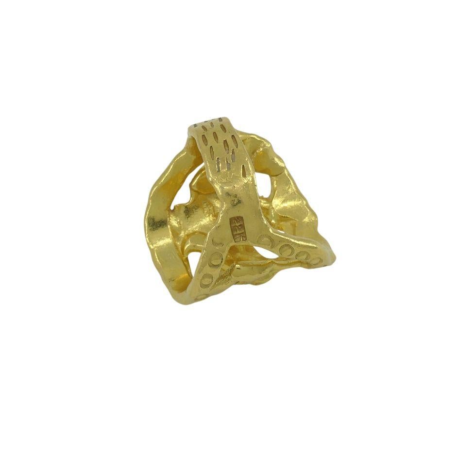 Vintage Jean Mahie 22k Darling Monsters Ring For Sale 4