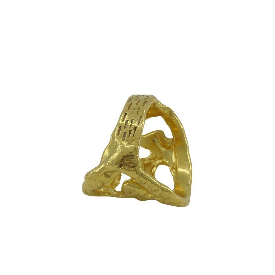 Vintage Jean Mahie 22k Darling Monsters Ring For Sale 5