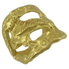 Vintage Jean Mahie 22k Darling Monsters Ring