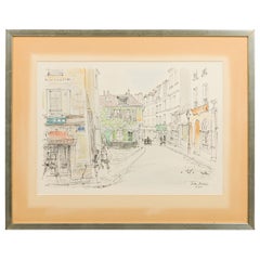 Vintage Jean Morel Paris street scene