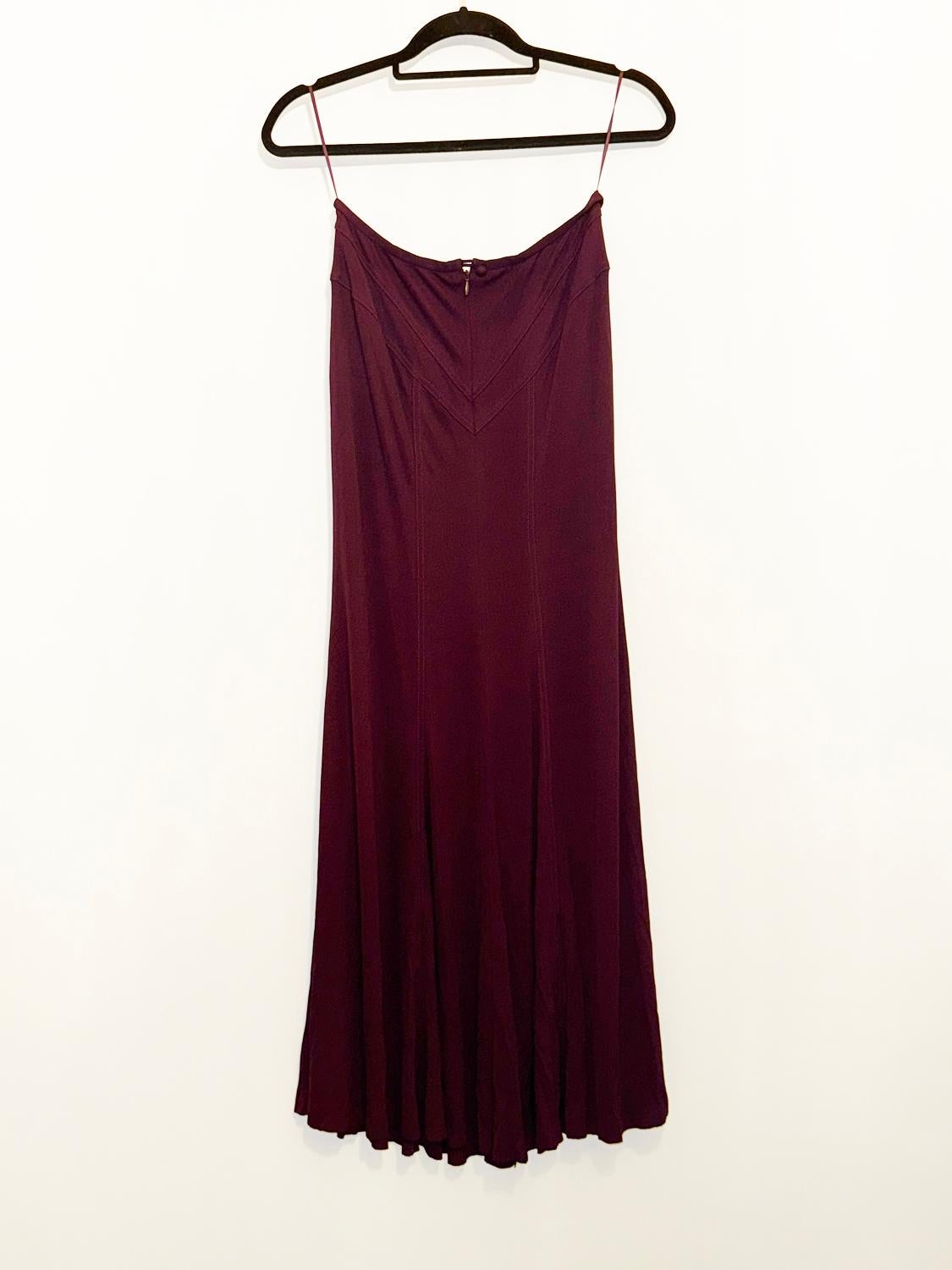 Falda Vintage Jean Muir Berenjena en Bueno estado para la venta en London, GB