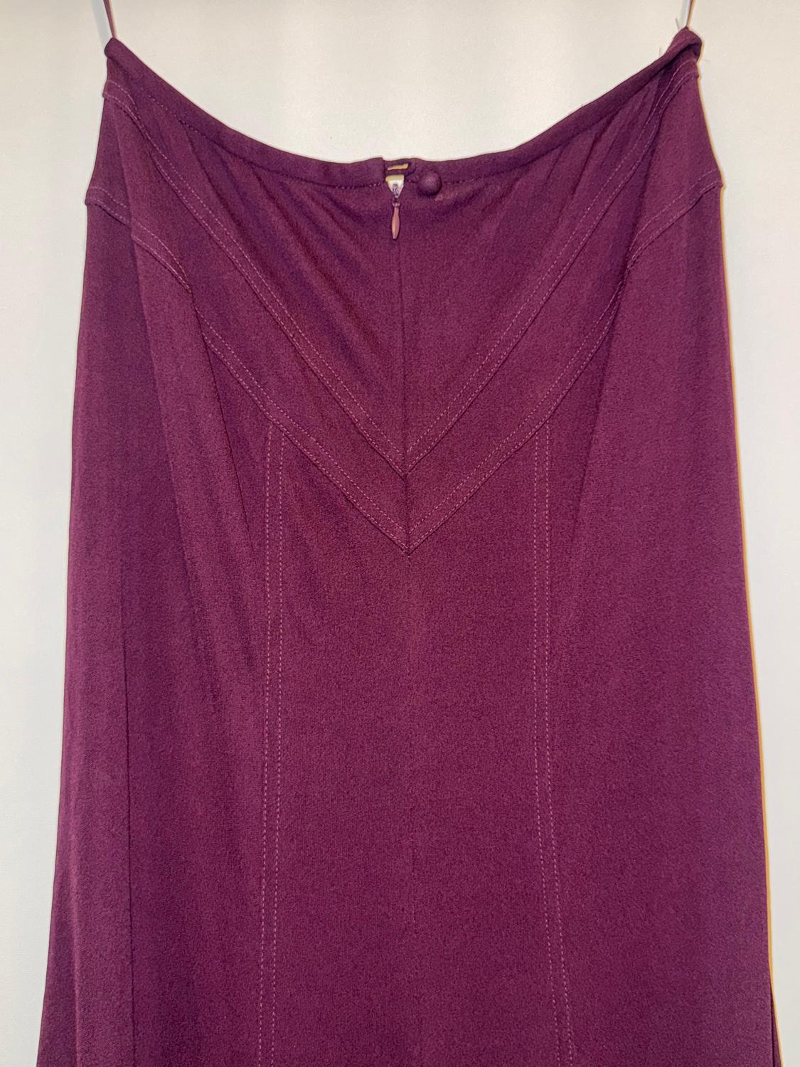 De las mujeres Falda Vintage Jean Muir Berenjena en venta