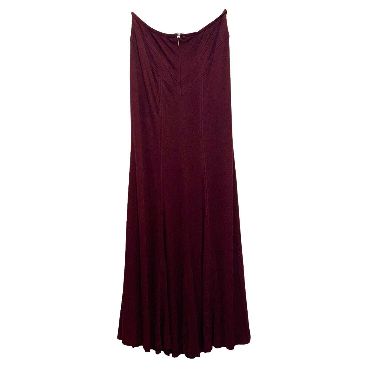 Vintage Jean Muir Aubergine Skirt