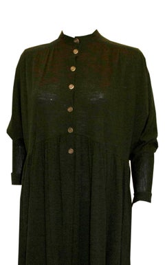 Vintage Jean Muir Green Wool Mini  Dress/ Top