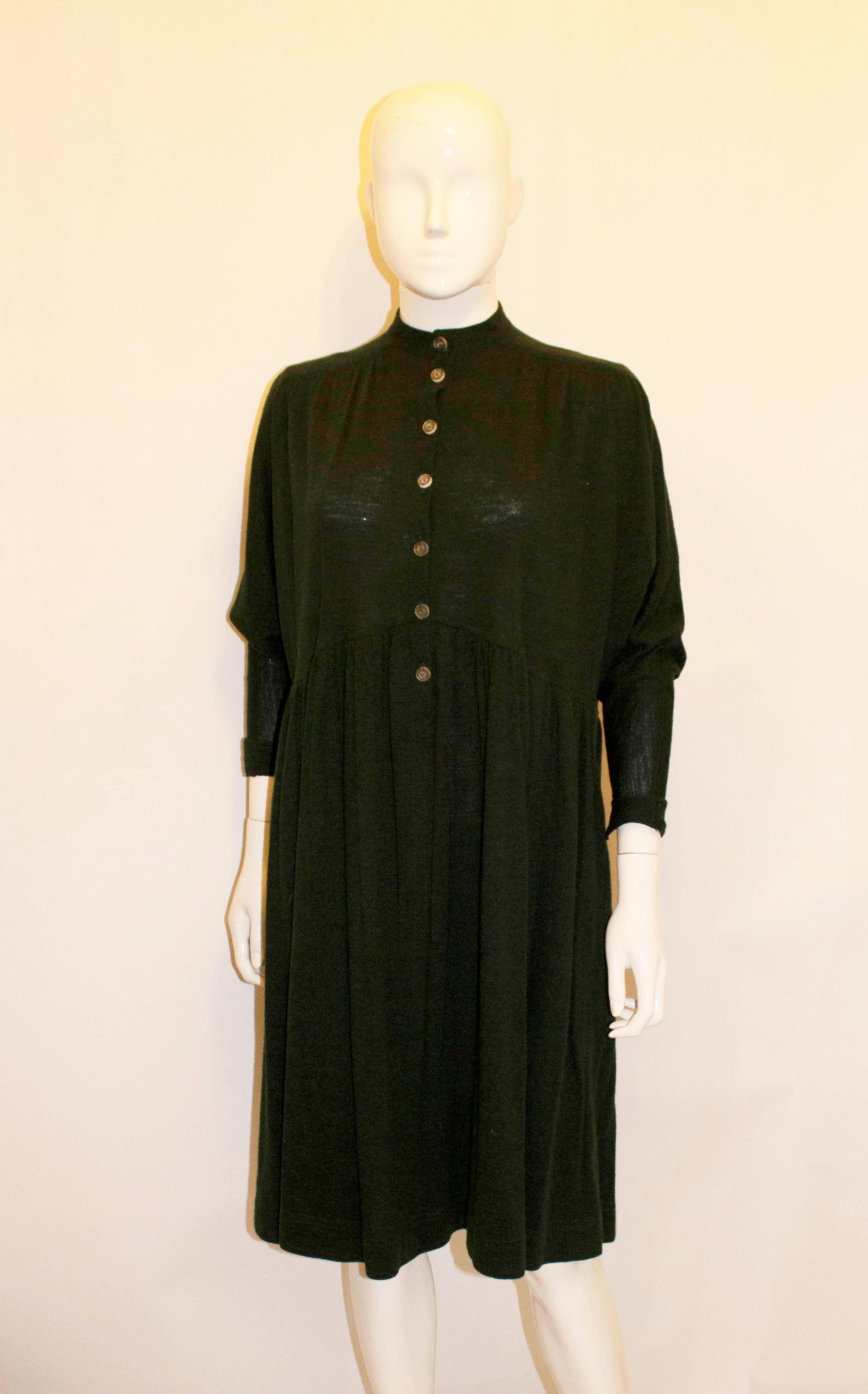 Women's or Men's Vintage Jean Muir Green Wool Mini  Dress/ Top For Sale