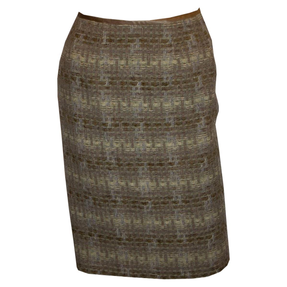 Vintage Jean Muir Main Line  Tweed Skirt For Sale