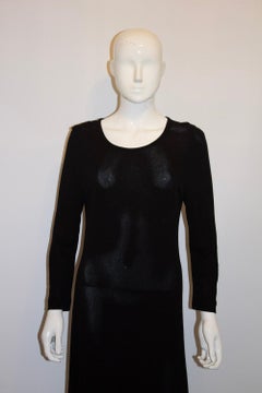Vintage  Jean Muir Mainline Black Cocktail / Dinner Dress